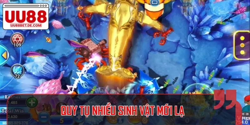 Tại đây còn quy tụ hàng ngàn sinh vật biển và Boss lớn mới lạ