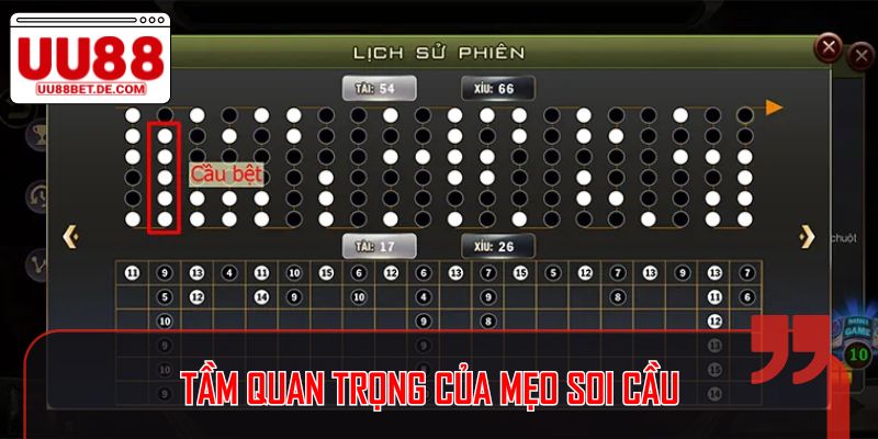 Tầm quan trọng của mẹo soi cầu