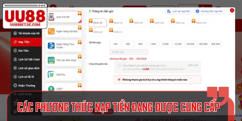Các phương thức giao dịch đa dạng mang tới nhiều lựa chọn cho anh em