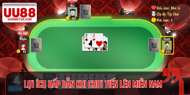 Lợi ích hấp dẫn khi chơi Tiến Lên Miền Nam